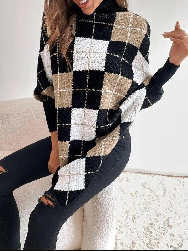 Jindi - Turtleneck Poncho