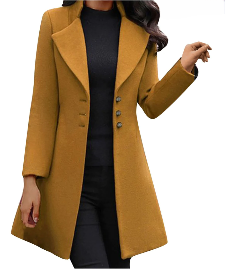 Adriana - Wool Coat with Long Sleeves