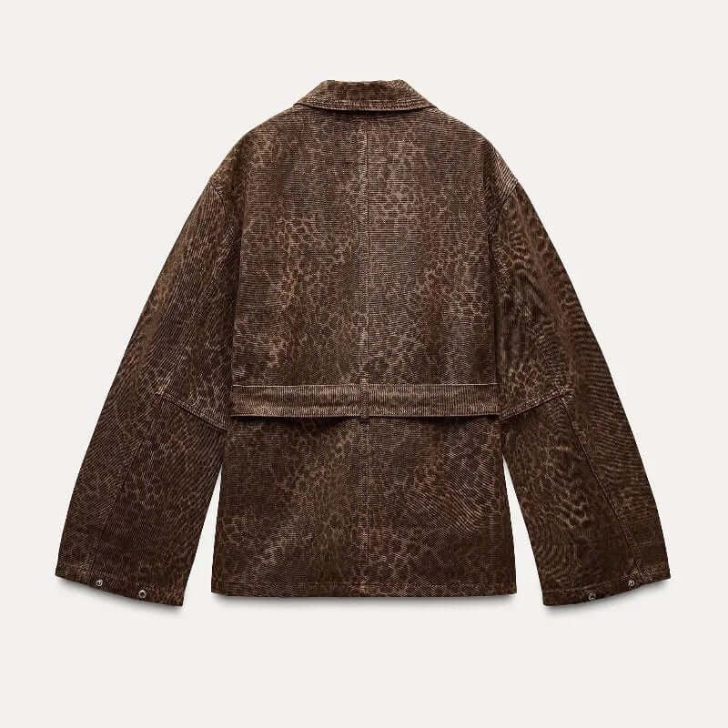 Tahlia – Belted Leopard Print Jacket