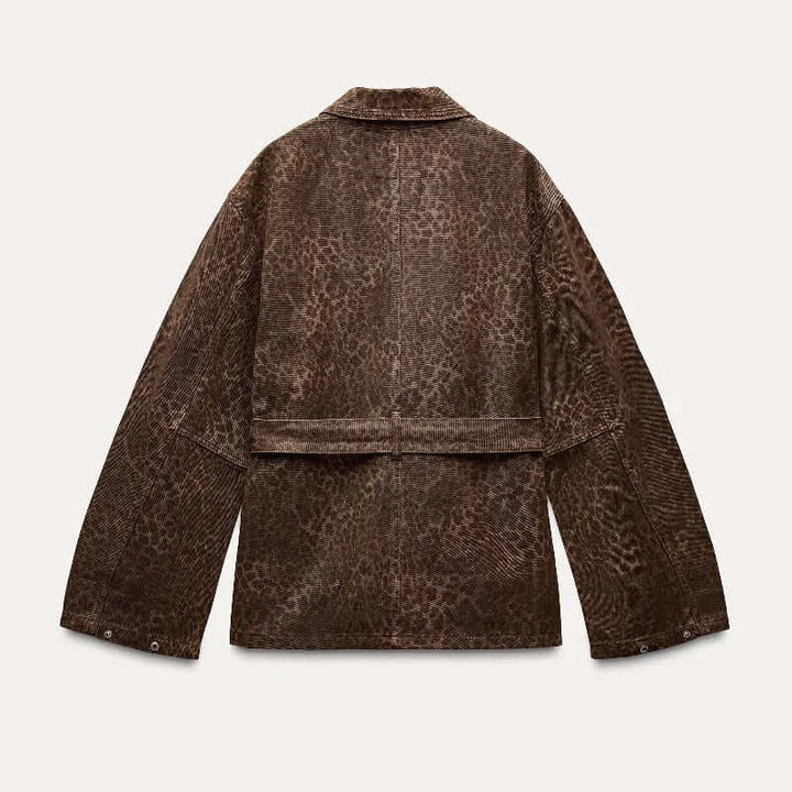 Tahlia – Belted Leopard Print Jacket