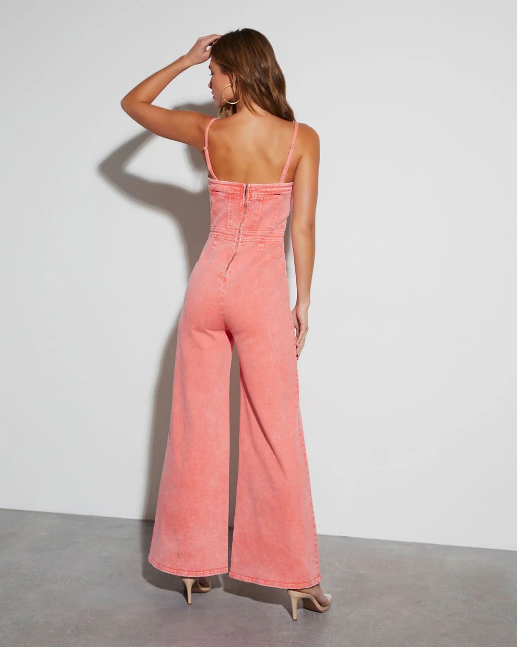 Caia - Strapless Denim Jumpsuit