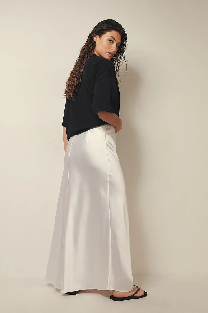 Satin Skirt in Maxi Length