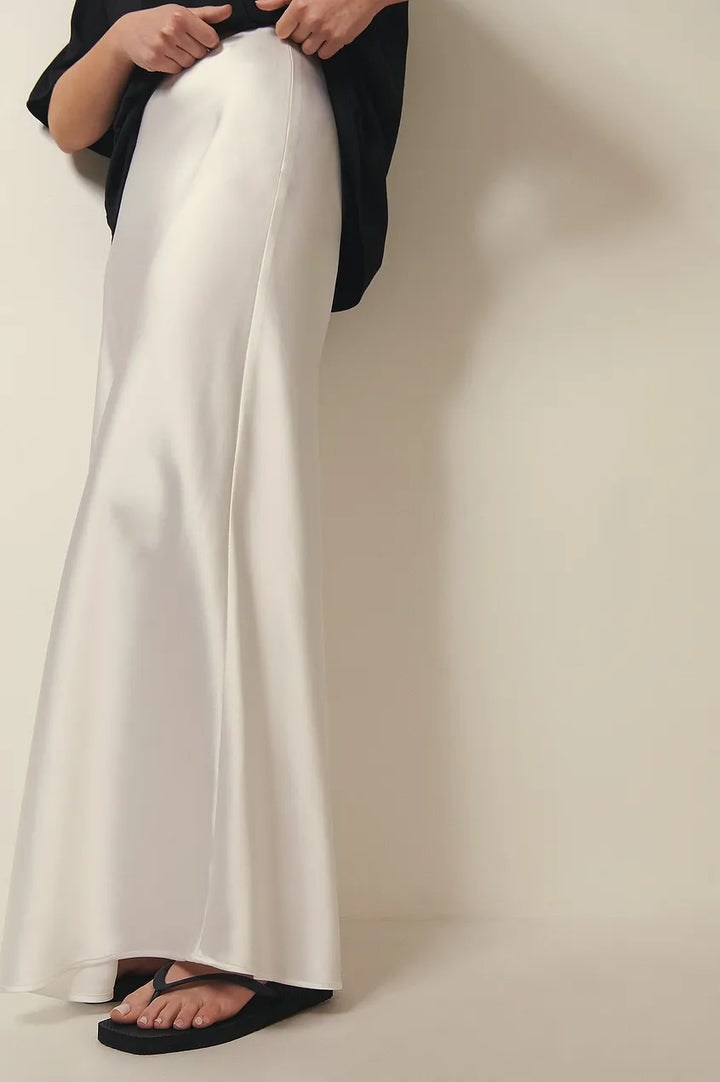 Satin Skirt in Maxi Length