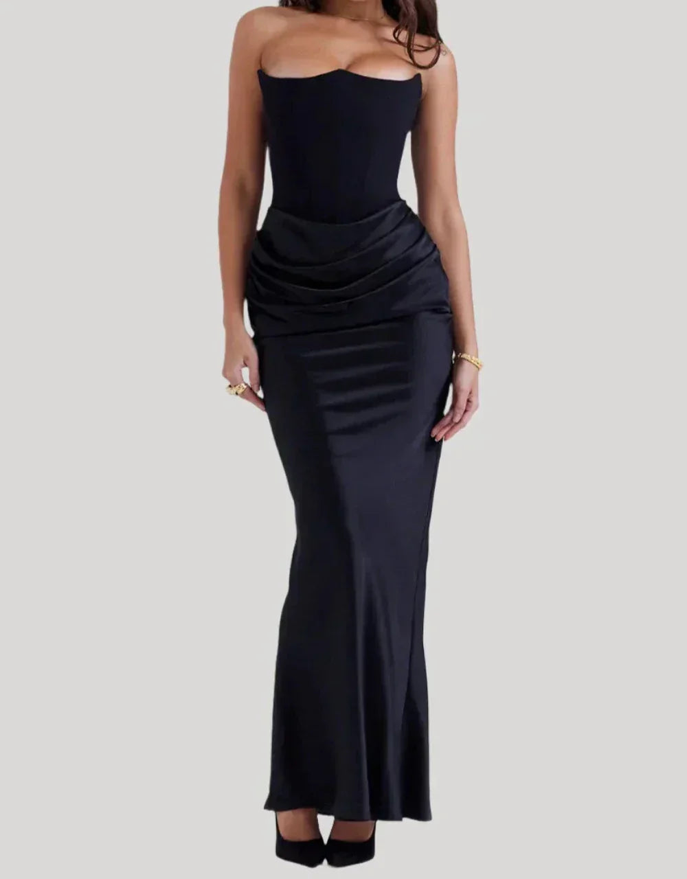 Teagan - Strapless Elegant Maxi Dress
