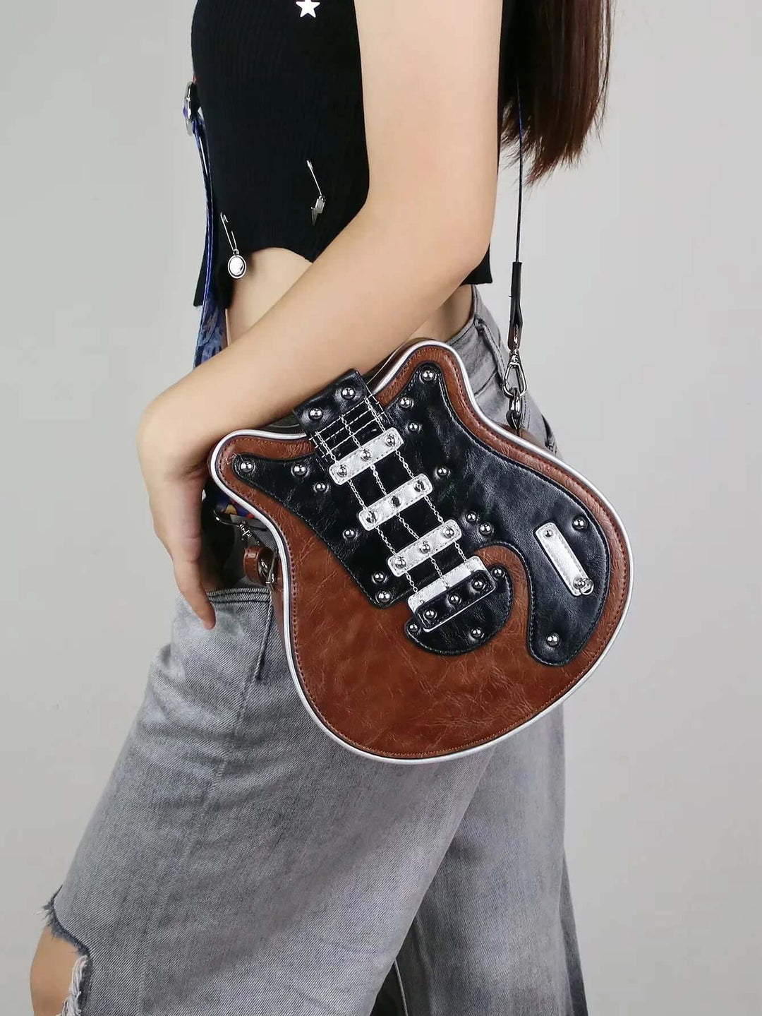 Freya - Retro Guitar Crossbody Bag
