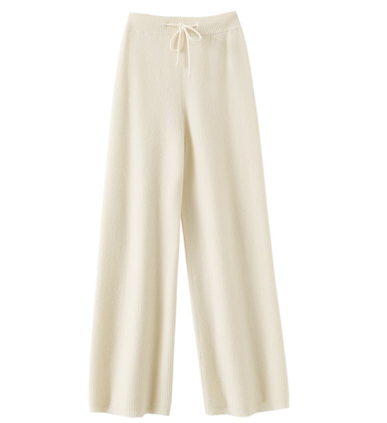 Yindi - Wool Knit Wide-Leg Pants