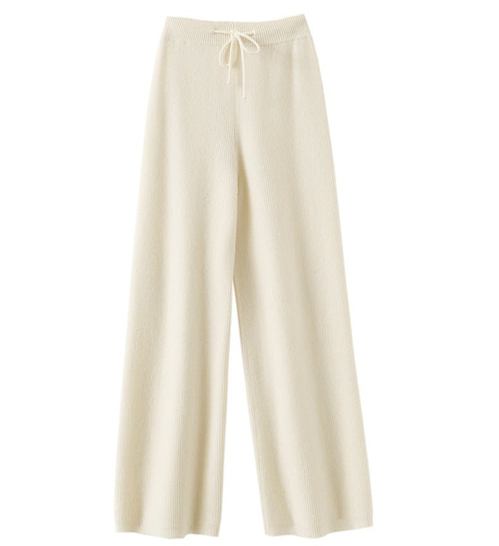 Yindi - Wool Knit Wide-Leg Pants
