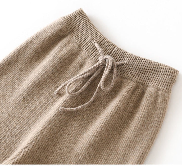 Yindi - Wool Knit Wide-Leg Pants