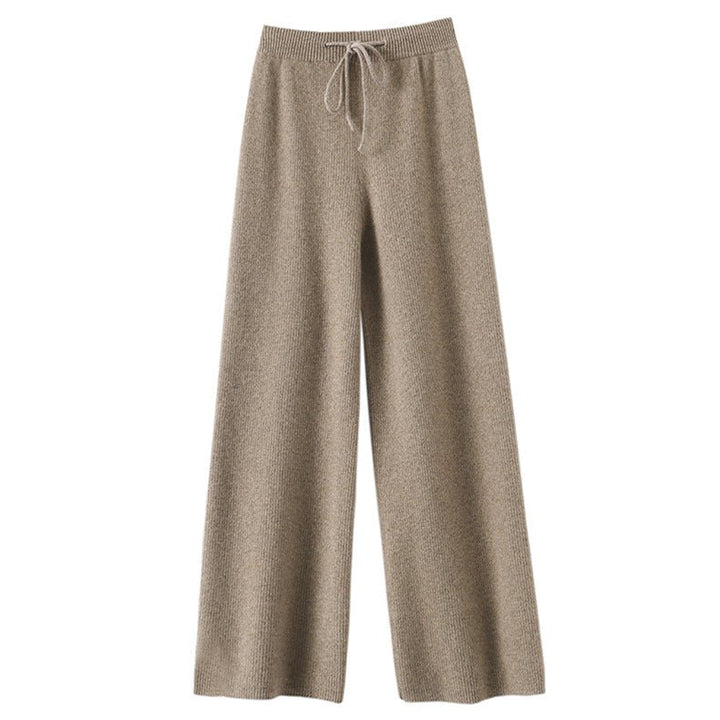 Yindi - Wool Knit Wide-Leg Pants