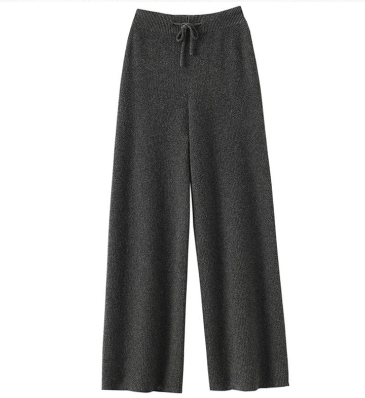 Yindi - Wool Knit Wide-Leg Pants