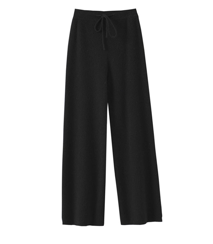 Yindi - Wool Knit Wide-Leg Pants