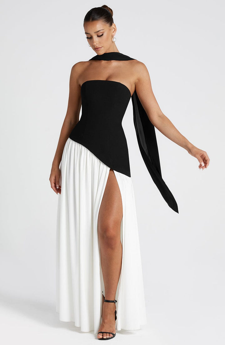 Strapless Evening Gown with matching Scarf
