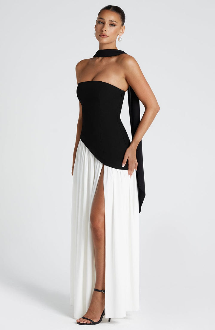Strapless Evening Gown with matching Scarf