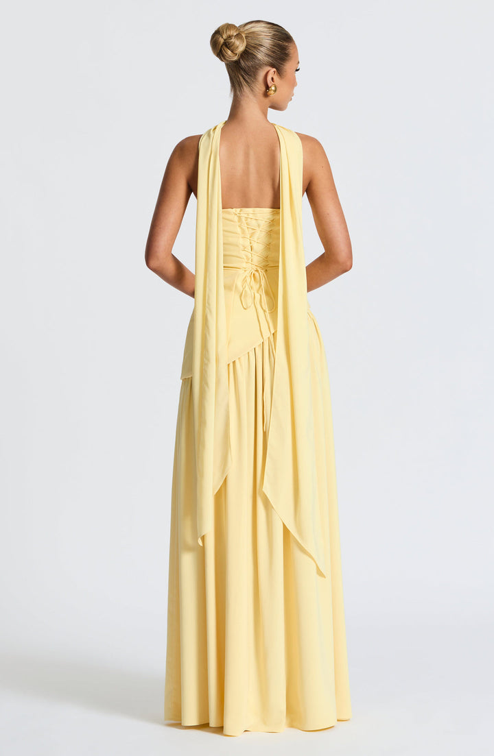 Strapless Evening Gown with matching Scarf