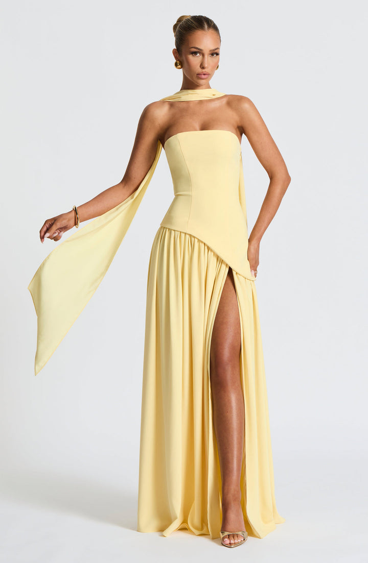 Strapless Evening Gown with matching Scarf