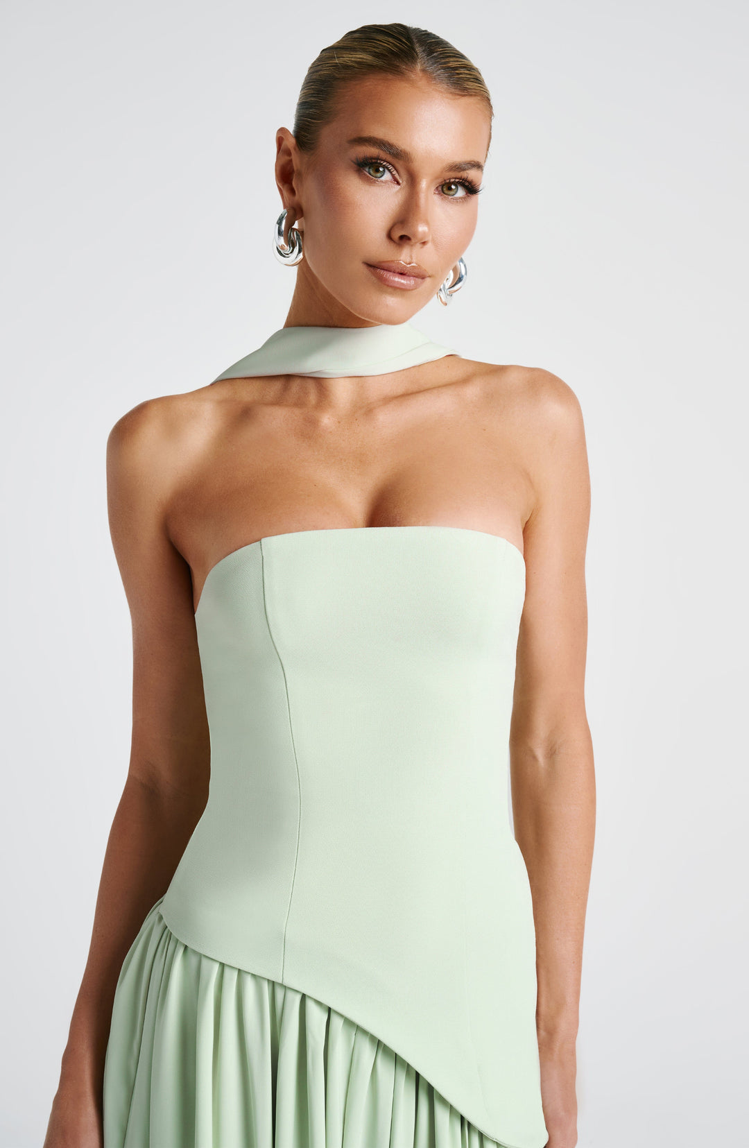 Strapless Evening Gown with matching Scarf