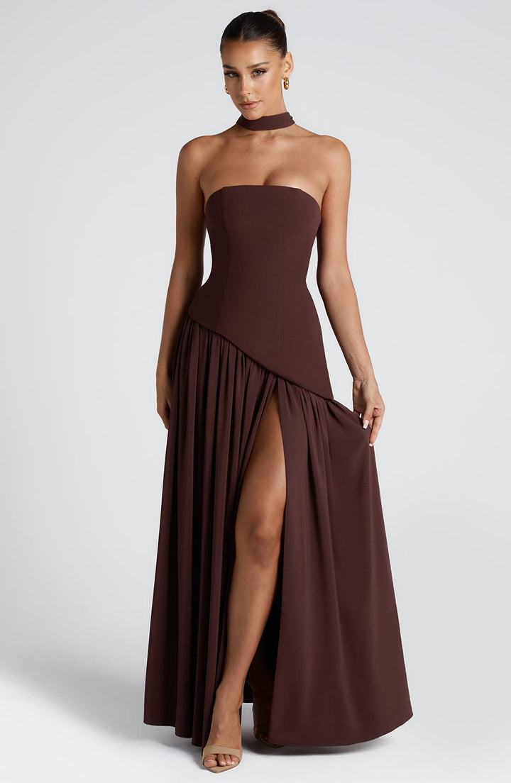 Strapless Evening Gown with matching Scarf