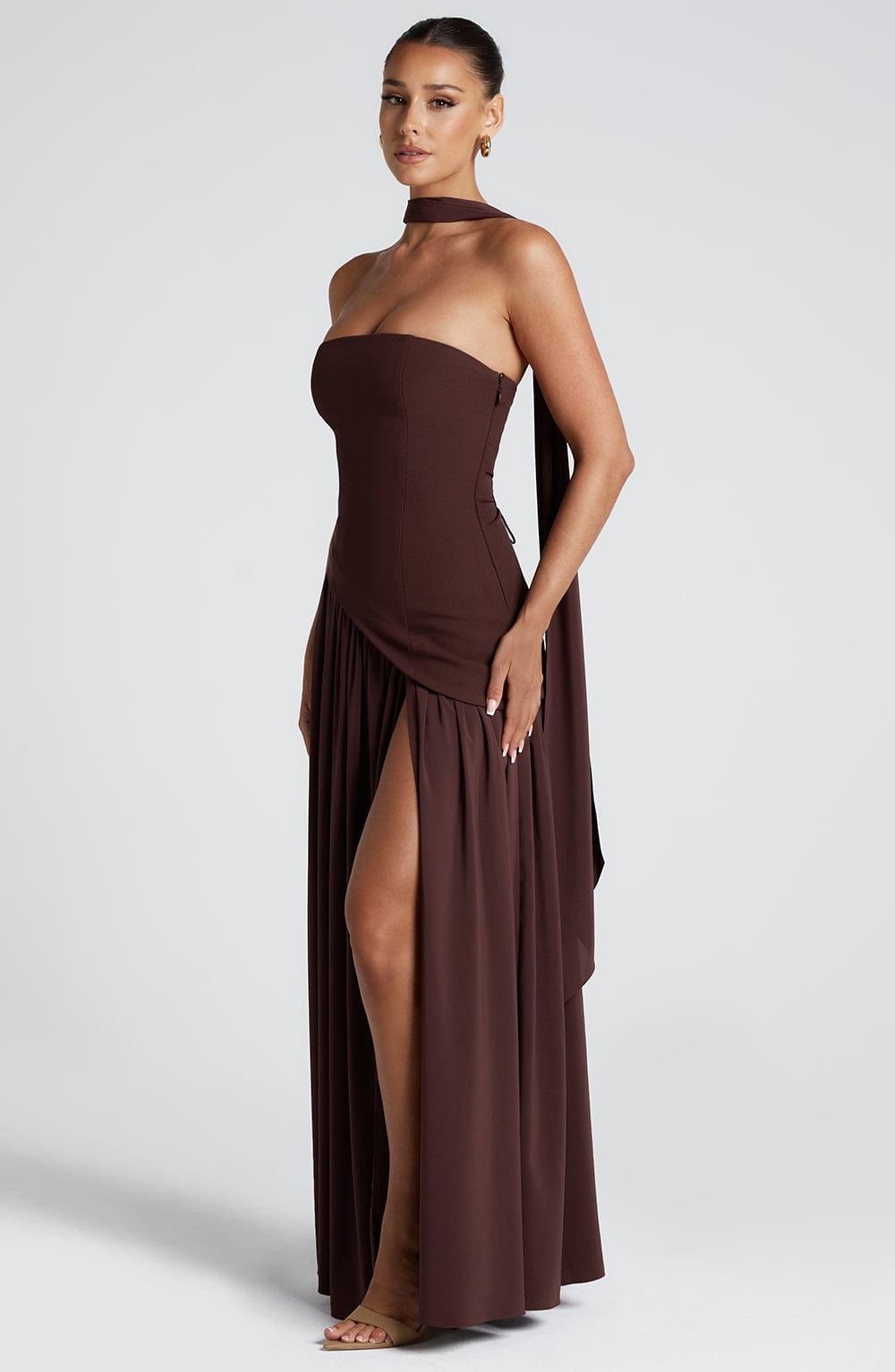 Strapless Evening Gown with matching Scarf
