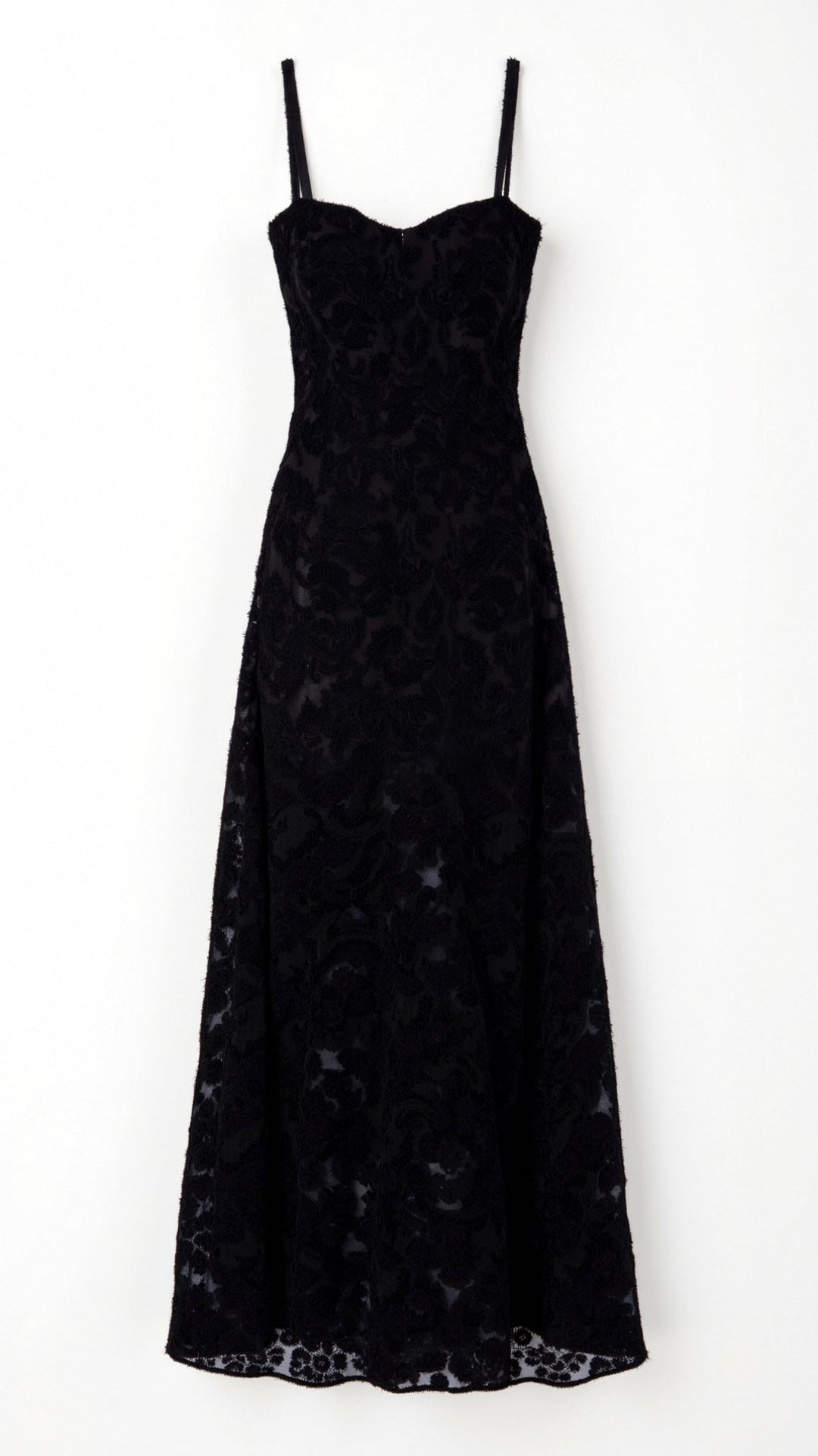Floral Maxi Dress with Spaghetti Straps and Lace-Up Back Closure