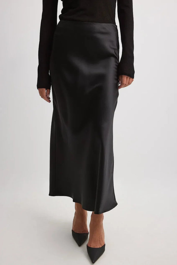 Satin Skirt in Maxi Length