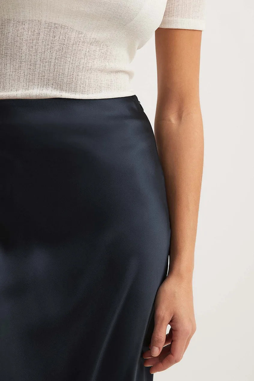 Satin Skirt in Maxi Length
