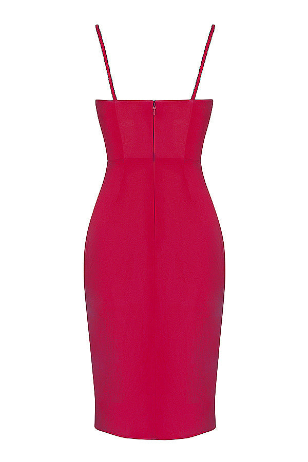 Midi Dress with Corset Detail