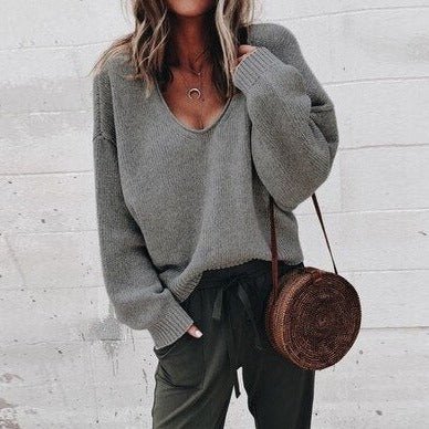 Tallara - V-Neck Knit Sweater